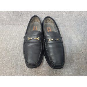 Florsheim Men's Size 13 D Black Leather Slip On Horsebit Moc Toe Loafer Shoes